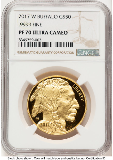 2017-W Proof Gold Buffalo 1 oz Brown Label NGC PF70