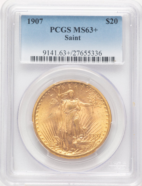 1907 $20 Saint Saint-Gaudens Double Eagle PCGS MS63+