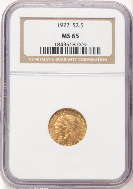 1927 $2.50 Indian Quarter Eagle NGC MS65 (780317005)
