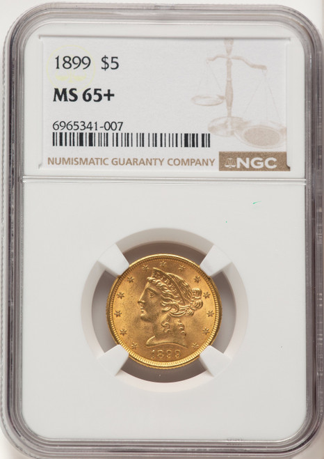 1899 $5 Liberty Half Eagle NGC MS65+ (780578094)