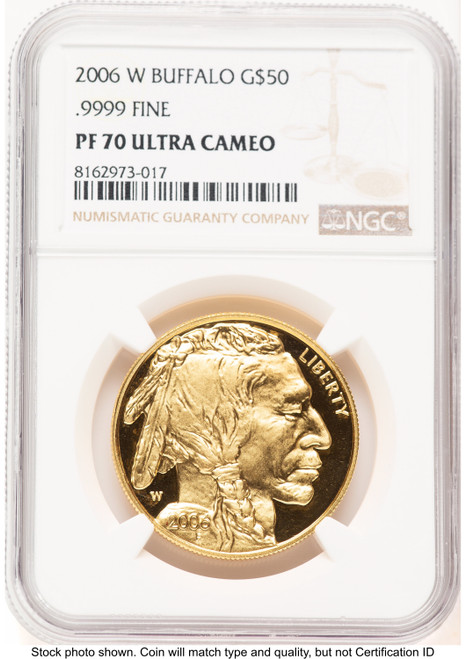 2006-W Proof Gold Buffalo 1 oz Brown Label NGC PF70