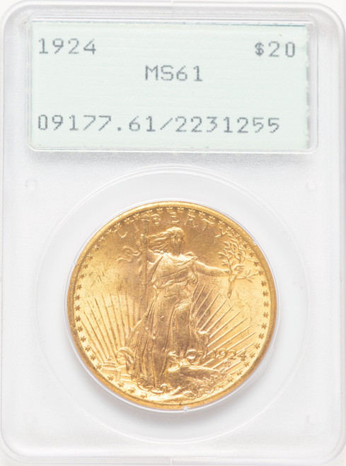 1924 $20 Saint Saint-Gaudens Double Eagle PCGS MS61 (781567004)