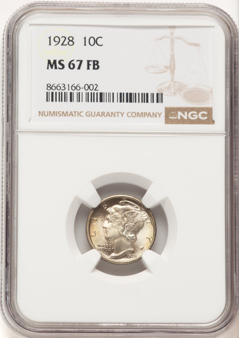 1928 10C FB Mercury Dime NGC MS67 (779833001)
