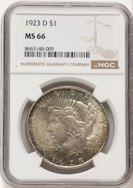 1923-D Peace Dollar NGC MS66 (780389019)