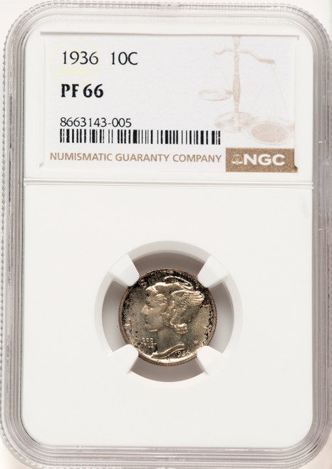 1936 10C Proof Mercury Dime NGC PR66 (780457004)