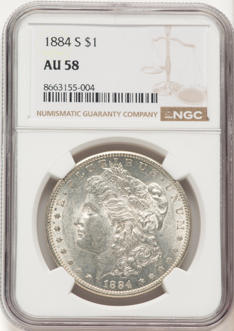 1884-S Morgan Dollar NGC AU58 (777194126)