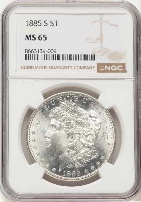 1885-S Morgan Dollar NGC MS65