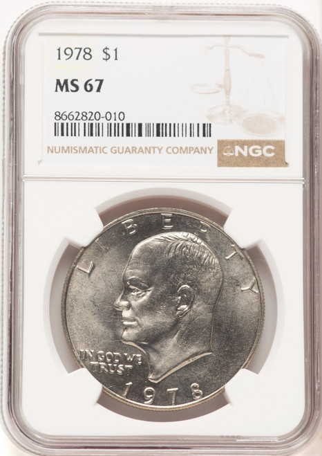 1978 $1 Eisenhower Dollar NGC MS67