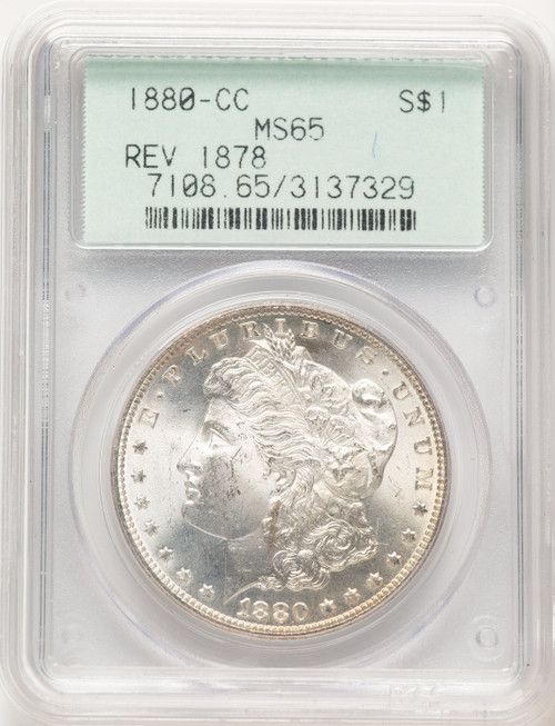 1880-CC Reverse of 1878 Morgan Dollar PCGS MS65