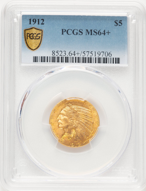 1912 $5 Indian Half Eagle PCGS MS64+