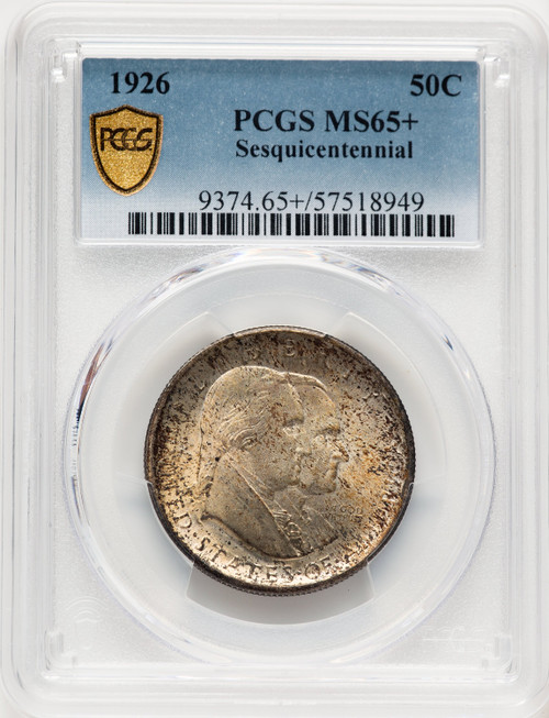 1926 50C Sesquicentennial Commemorative Silver PCGS MS65+