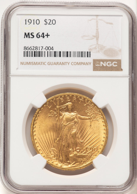 1910 $20 Saint-Gaudens Double Eagle NGC MS64+ (777430003)