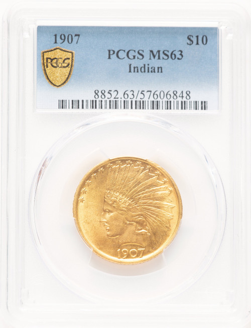 1907 $10 No Motto Indian Eagle PCGS MS63 (781098025)