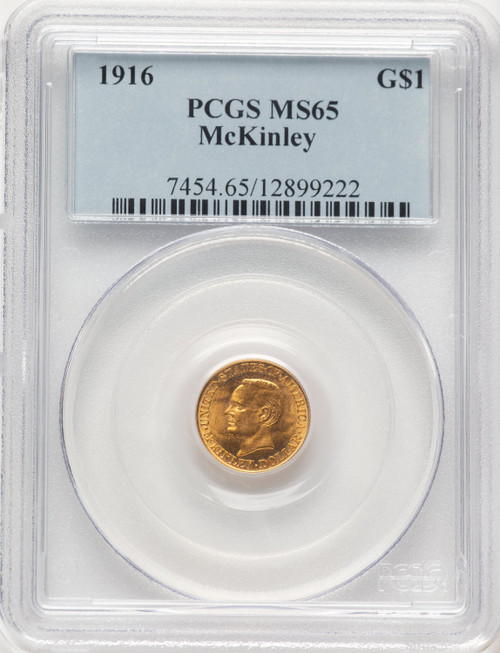 1916 G$1 McKinley Commemorative Gold PCGS MS65 (506670007)