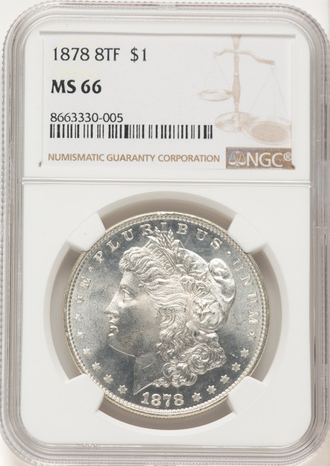 1878 8TF Morgan Dollar NGC MS66 (780529004)