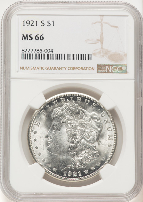 1921-S Morgan Dollar NGC MS66 (782132030)