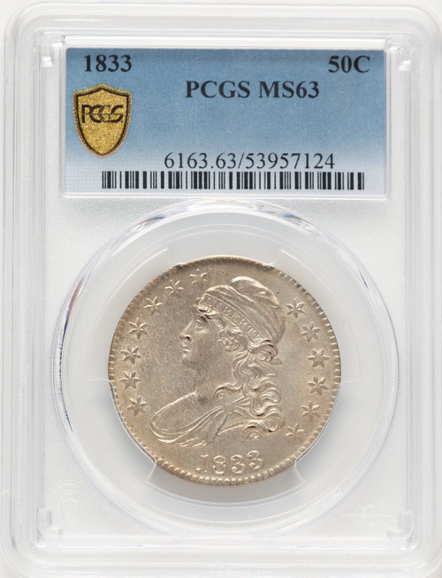 1833 50C Bust Half Dollar PCGS MS63