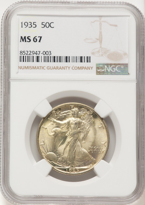 1935 50C Walking Liberty Half Dollar NGC MS67