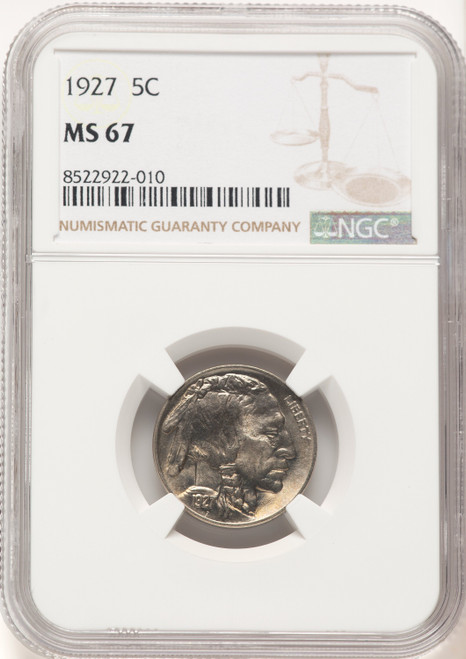 1927 5C Buffalo Nickel NGC MS67