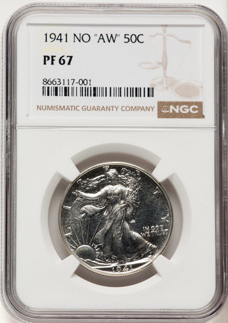 1941 50C Proof Walking Liberty Half Dollar NGC PR67 (780631003)