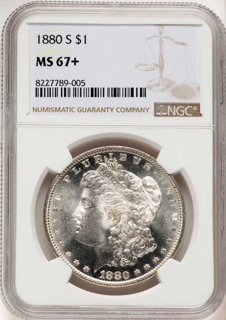 1880-S Morgan Dollar NGC MS67+ (782132018)
