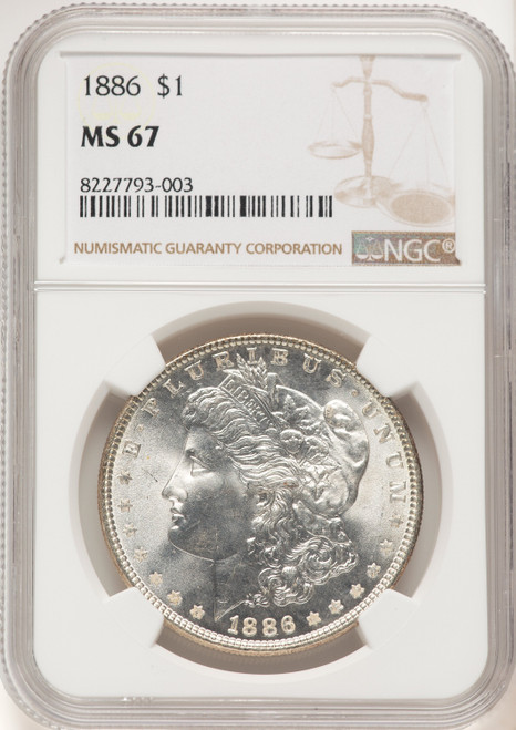 1886 Morgan Dollar NGC MS67 (782132027)