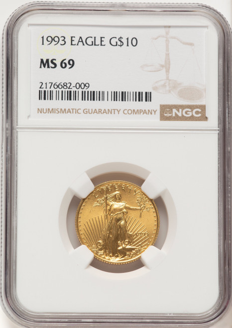 1993 $10 Quarter-Ounce Gold Eagle NGC MS69