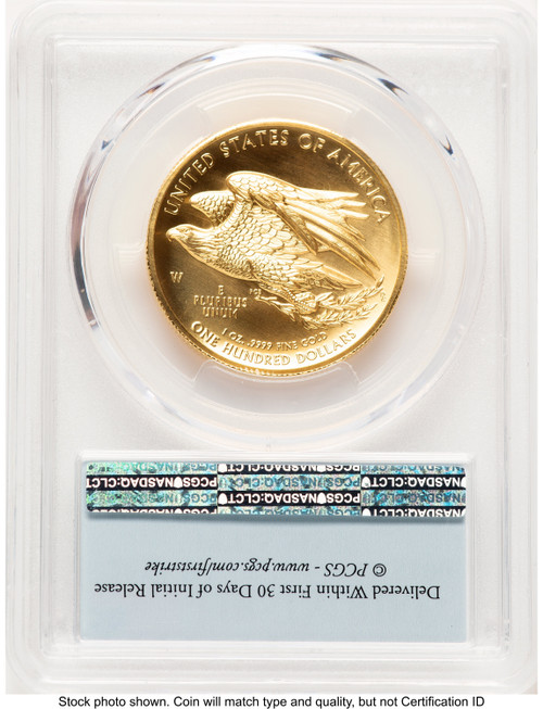 2015-W G$100 American Liberty High Relief FS Flag PCGS MS70 - LCR Coin
