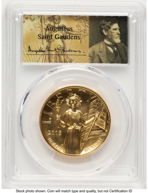 2015-W G$100 American Liberty High Relief PL FS Saint Gaudens Label PCGS MS70
