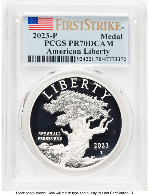 2023-P Silver American Liberty High Relief Medal FS Flag Medals and Tokens PCGS MS70 (763936032)