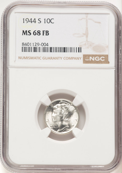 1944-S 10C FB Mercury Dime NGC MS68 (779833008) 1944-S 10C FB Mercury Dime NGC MS68 (779833008)