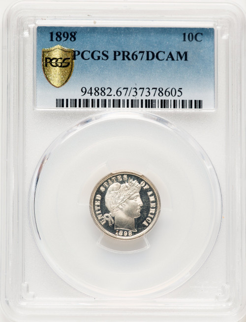 1898 10C Proof Barber Dime PCGS PR67 1898 10C Proof Barber Dime PCGS PR67