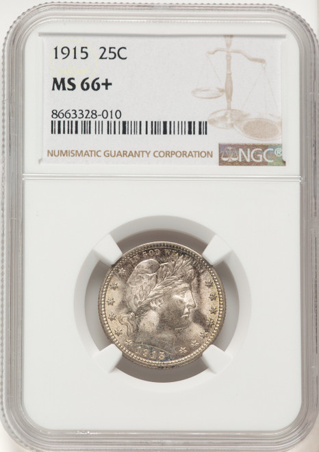 1915 25C Barber Quarter NGC MS66+