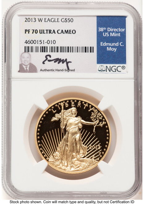 2013-W Proof Gold Eagle 1 oz NGC PF70 Ed Moy