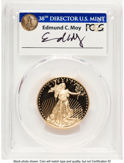 2019-W Proof Gold Eagle 1/2 oz FDI PCGS PR70 Ed Moy