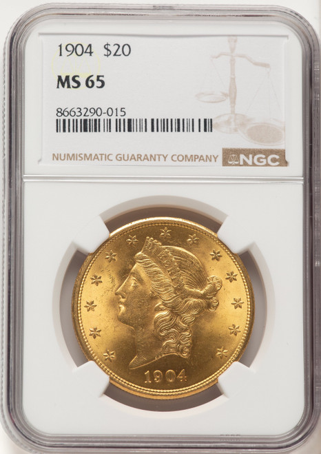 1904 $20 Liberty Liberty Double Eagle NGC MS65 (521946013)