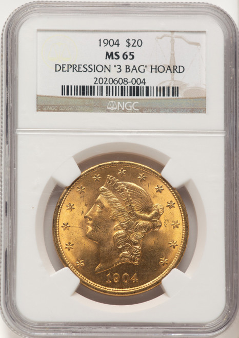 1904 $20 Liberty Liberty Double Eagle NGC MS65 (521987111)