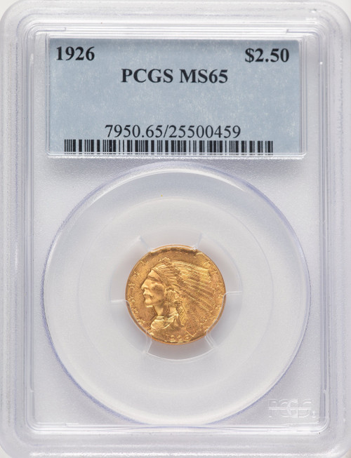 1926 $2.50 Indian Quarter Eagle PCGS MS65 (782922005)