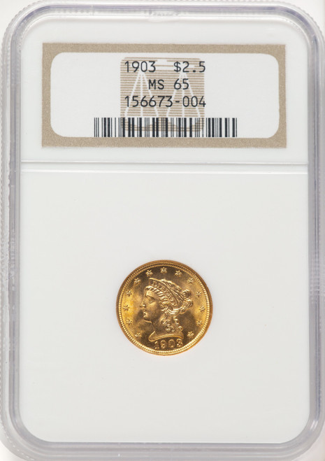 1903 $2.50 Liberty Quarter Eagle NGC MS65 (780502009)
