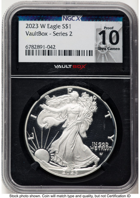 2023-W Proof Silver Eagle 1 oz Vault Box Series 2 NGCX PF10