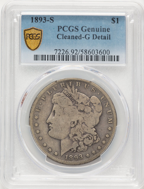 1893-S Genuine Morgan Dollar Genuine PCGS G4