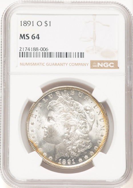 1891-O Morgan Dollar NGC MS64 (781093004)