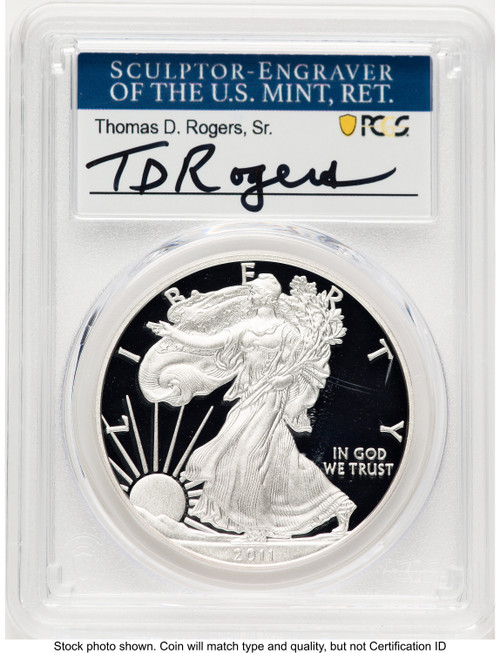 2011-W Proof Silver Eagle 1 oz TD Rogers PCGS PR70