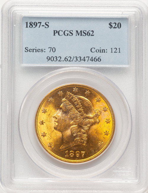 1897-S $20 Liberty Double Eagle PCGS MS62 (777436001)