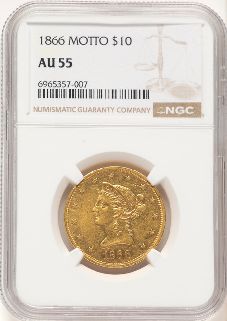 1866 $10 Liberty Eagle NGC AU55 (781068001)