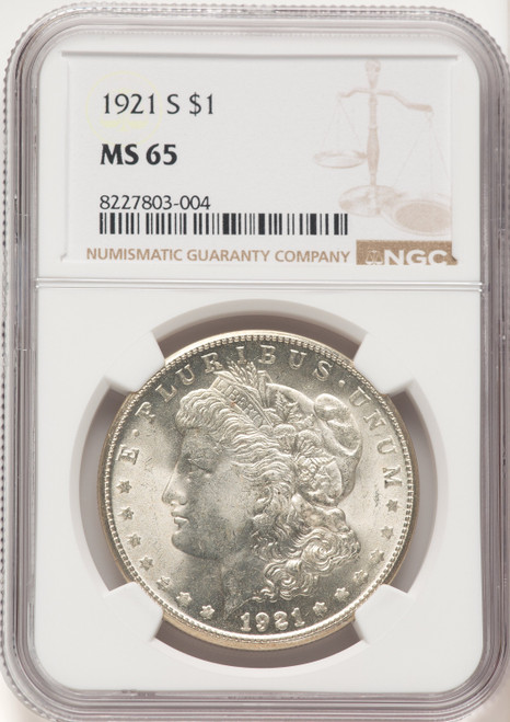 1921-S Morgan Dollar NGC MS65 (783542016)