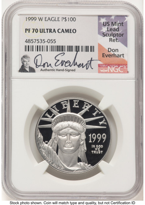 1999-W Proof Platinum Eagle 1 oz Don Everhart NGC PF70