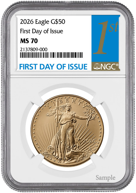 2026 1 oz Gold Eagle First Day of Issue NGC MS70 | LCR Coin