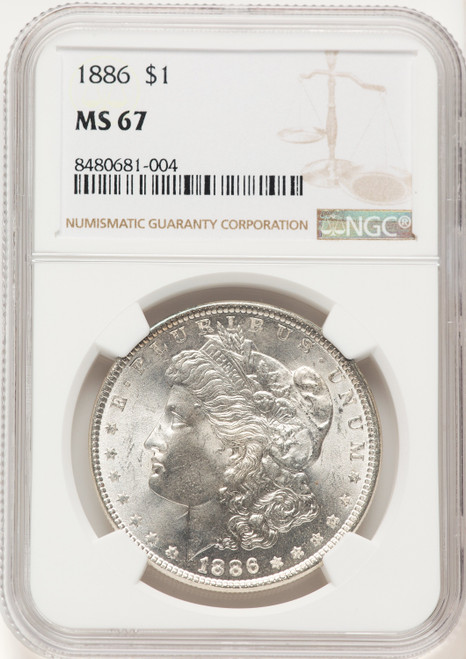 1886 Morgan Dollar NGC MS67 (522320002)