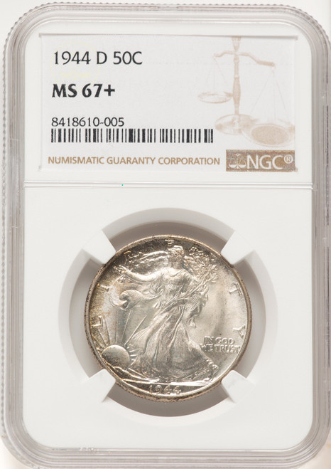 1944-D 50C Walking Liberty Half Dollar NGC MS67+ (507638200)
